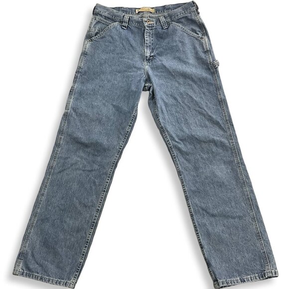 Lee Other - Lee Dungarees Carpenter Jeans 34x32 Men's Straight Leg 100% Cotton Blue Denim